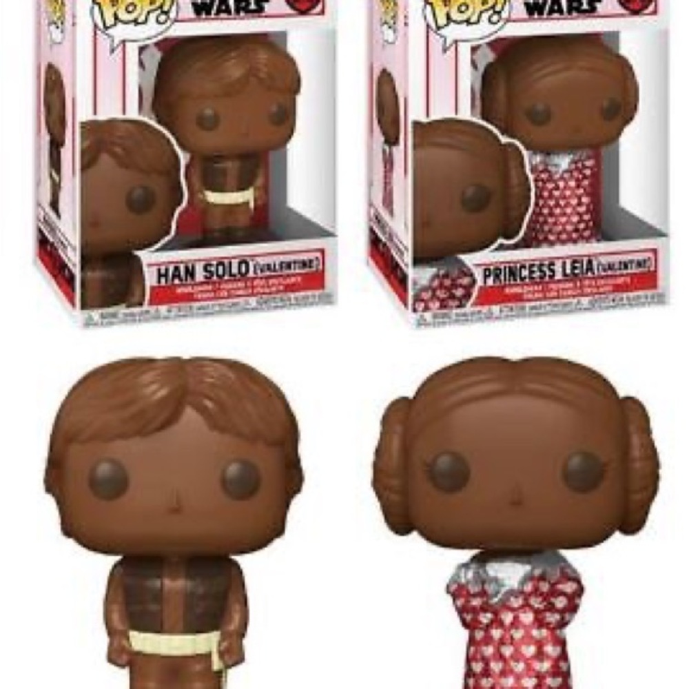 Valentine’s Star Wars Han Solo and Princess Leia Figures